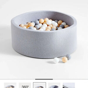 Crate&Kids Baby and Toddler Light Grey Pop-Up Ball White, cream and Grey…